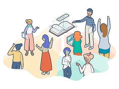 One Library cooperation design library men people redesign team women