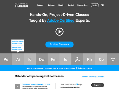 Rocky Mountain Training — Home Page Wireframes desktop ui user interface ux website wire wireframe