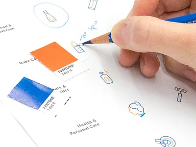 Profitero Icon Library Process branding data ecommerce icons illustration