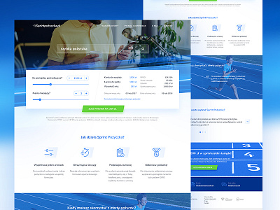 Website for Sprintpozyczka.pl design front graphic web graphic design website