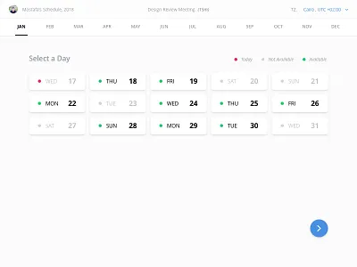 Appointments Scheduling UI calendar calendar design design grey schedule simple blue sketch ui user experience user interface ux white