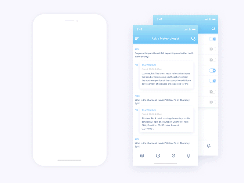 Weather Forecast App animation application mentalstack ui weather