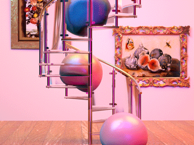 🖼️Museum Vibes🖼️ c4d cinema 4d iridescent loop museum pastel satisfying soft squishy