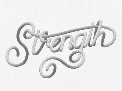 Strength blend hand illustrator lettering new resolutions strength tool year