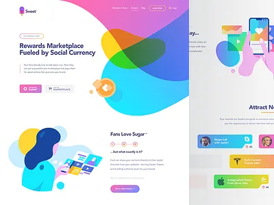 Sweet illustration ui ux we website