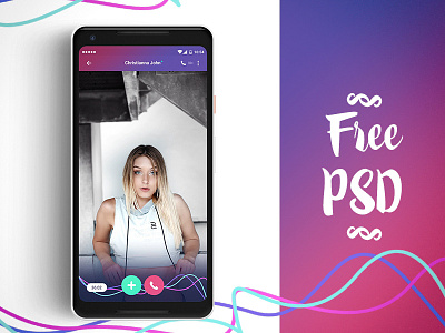 Call chat app design - Free PSD animation article design call chat daily ui daily ui 100 dark ui ecommerce free psd free ui kit freebies george samuel hero section interaction interaction design landing page panda ui kit user experience user interface waves