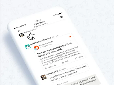 Reddit Group Chat awesome chat duck sized horses embed group horse sized ducks ios messaging minimal perspective reddit ui