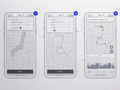 Drone Places Wireframes paper sketch ui ux wire wireframes