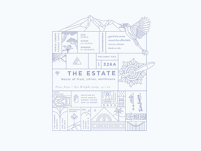 Detailed packaging illustrations animals birds coffee design graphic icons illustration minimal monoline packaging plants symbols