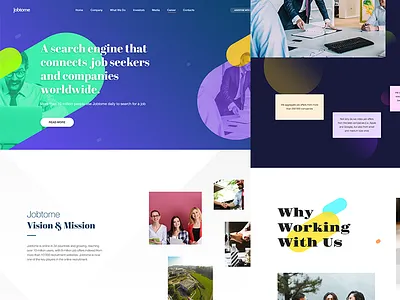 Jobtome Career Page career clean hiring job landing modern recruitment