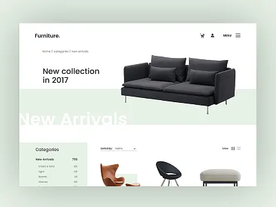 Furniture. Categorie clean design ecommerce furniture furniture minimal design furniture online shop furniture ui furniture web design furniture web design conceft minimal design ui ux