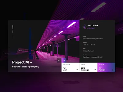 Portfolio UXperience - João Correia (VIOLET) blue design interface portfolio ui ux web