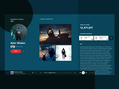 Gaana Artist View Details - [Concept] artist gaana music ui ux