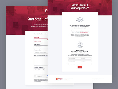 Praxis Application application form success
