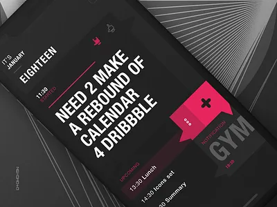 Cc2 Reboundisimo app calendar dark design ios minimalistic scheduler ui ux x