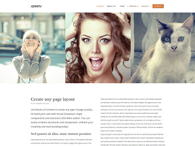 Spoons WordPress Theme Carousel business envato little neko theme themeforest web design wordpress