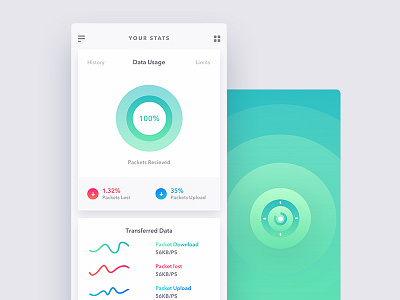 Minimal Mobile App UI - Dashboard (Concept) app store color dashboard data gradient ios iphone x mobile app statistics ux