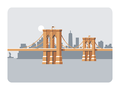 Brooklyn Bridge big apple bkln bklyn borough building city geometric manhattan new york nyc simple world trade center