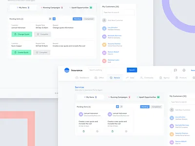 List View & Grid View analytic clean dashboard grid view insurance list view report ui ux website white