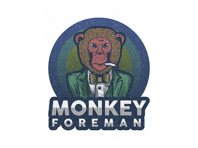 Monkey Foreman Logo fun logo monkey