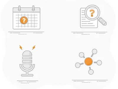 Icons calendar icon shadow magnifying glass management microphone search speaker