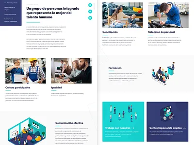 Implea blue corporate layout sketchapp web design website