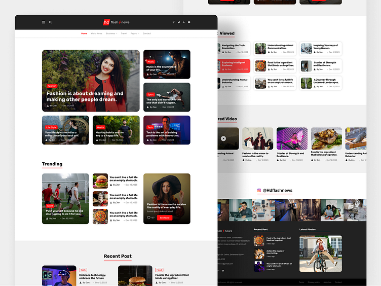 Newspaper Website Landing Page UI/UX Design by Mahamudul Huq Turjo 👑 on ...