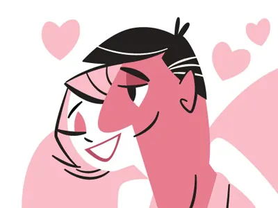 And i love her adobeillustrator andiloveher beatles cartoonmodern illustration midcenturymodern song upa vector wacomcintiq