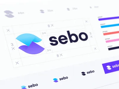 Sebo Studio Logo brand guide identity brand identity designer branding experience company style guide logo branding logo design work logo mark construction visual identity working process