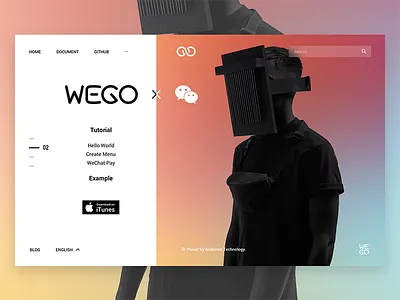 landing page2 color design itunes landing page ui web wechat