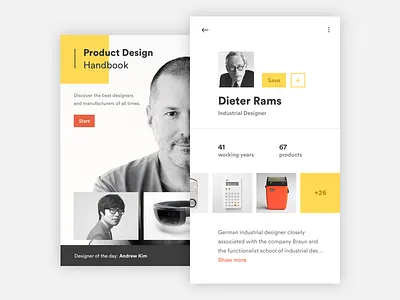 Handbook app ios iphone apple microsoft braun design ui ux dieter rams handbook manual guide industrial store shop ecommerce minimal clean flat product design space blank white