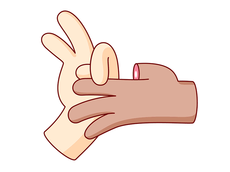 Detached Thumb animation characters design gif hand illusion illustration loop objects