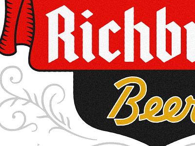 Richbrau Beer beer lettering richbrau texture typography vintage