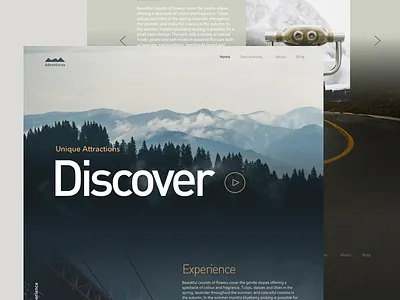 Adventures adventure modern tourism ui ux website