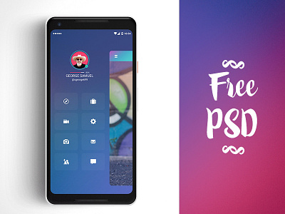 Side menu design Free PSD animation article design daily ui daily ui 100 dark ui ecommerce free psd free ui kit freebies george samuel hero section interaction interaction design landing page panda ui kit side menu design navigation user card user experience user interface ux