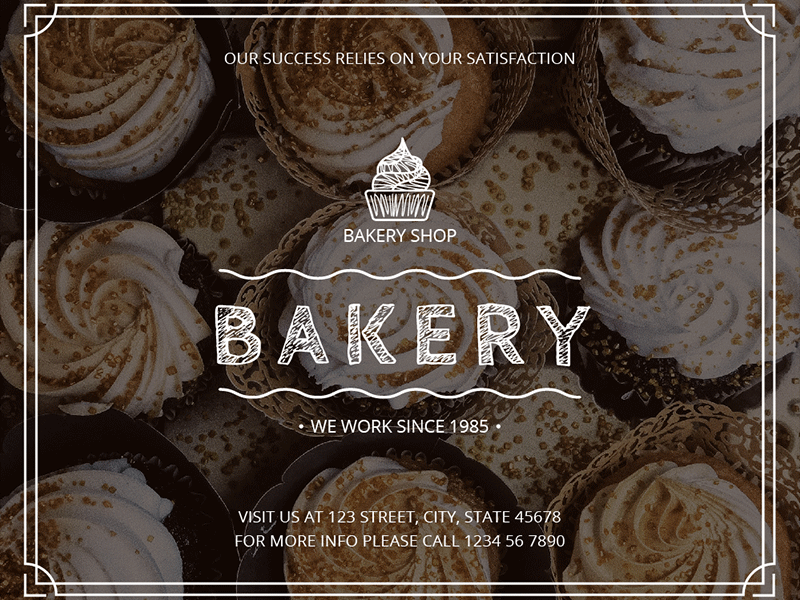 Bakery | Modern and Creative Templates Suite banner editable flyer poster print promo social media