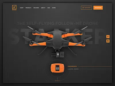Staaker landing page drone drones website