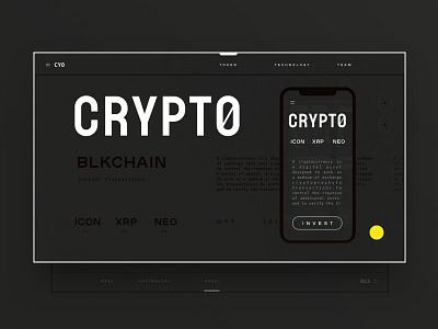 cryptocurrency bitcoin block blockchain brand crypto cryptocurrency ico ui ux website