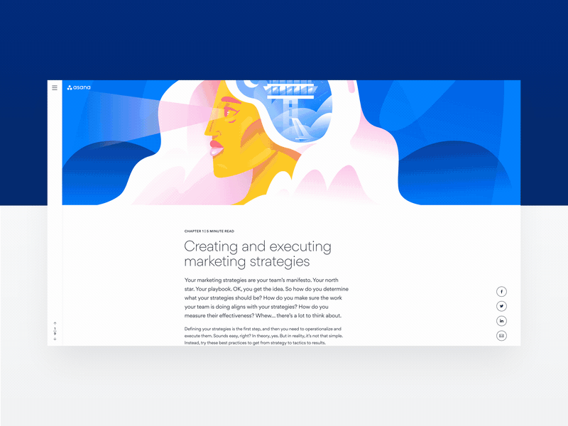 Playbook Nav Update asana ebook guide illustration landing layout marketing motion page typography ui web
