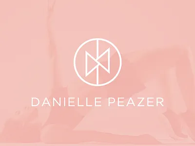 Danielle Peazer Logo badge brand branding dance fitness health identity logo logo design pink vector
