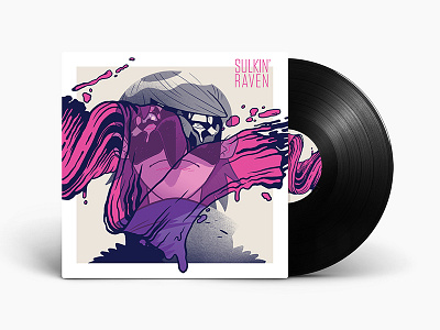 Sulkin Raven Album Artwork album art brand branding character design design digital art drawing illustration music photoshop record