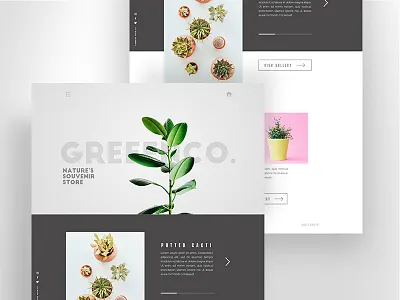 GREEENCO. - Free Sketch Web UI design download freebie interface minimal sketch ui uiux webdesign