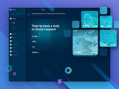The new way of articles analysis analytics article dashboard data dynamics gallery presentation product statistics ui ux video