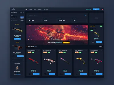 CSGO Skin shop 🎮 csgo items shop skin steam ui ux valve