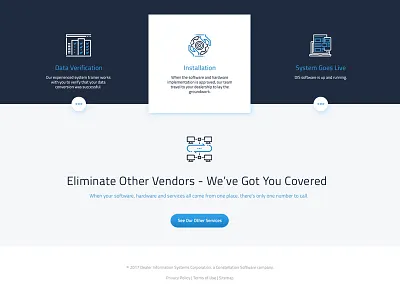 DIS services blue brand business interface light software ui ux webdesign white