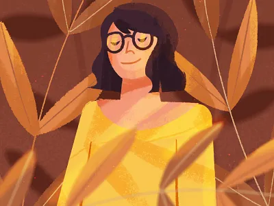 New year, new me autumn character floral girl illustration lifestyle nature people photoshop style texture vector