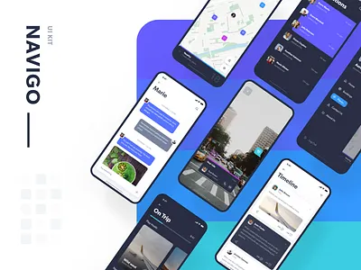 Navigo UI Kit 3d adobe animation ar design kit map ride timeline transport uber ui