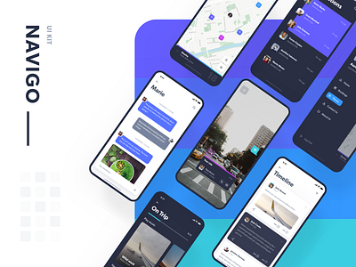 Navigo UI Kit 3d adobe animation ar design kit map ride timeline transport uber ui