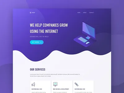 Landing Page | Exploration 2018 agency best shot business color corporate creative service ui ux