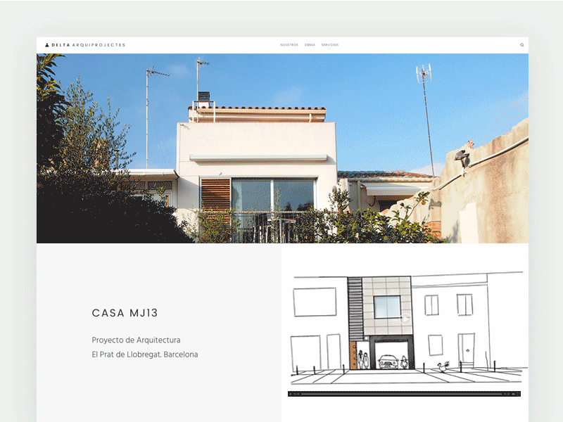 Delta | Project page animation architecture interface page project page site ui ux web website